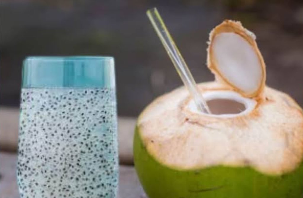 Coconut Water with Chia Seeds